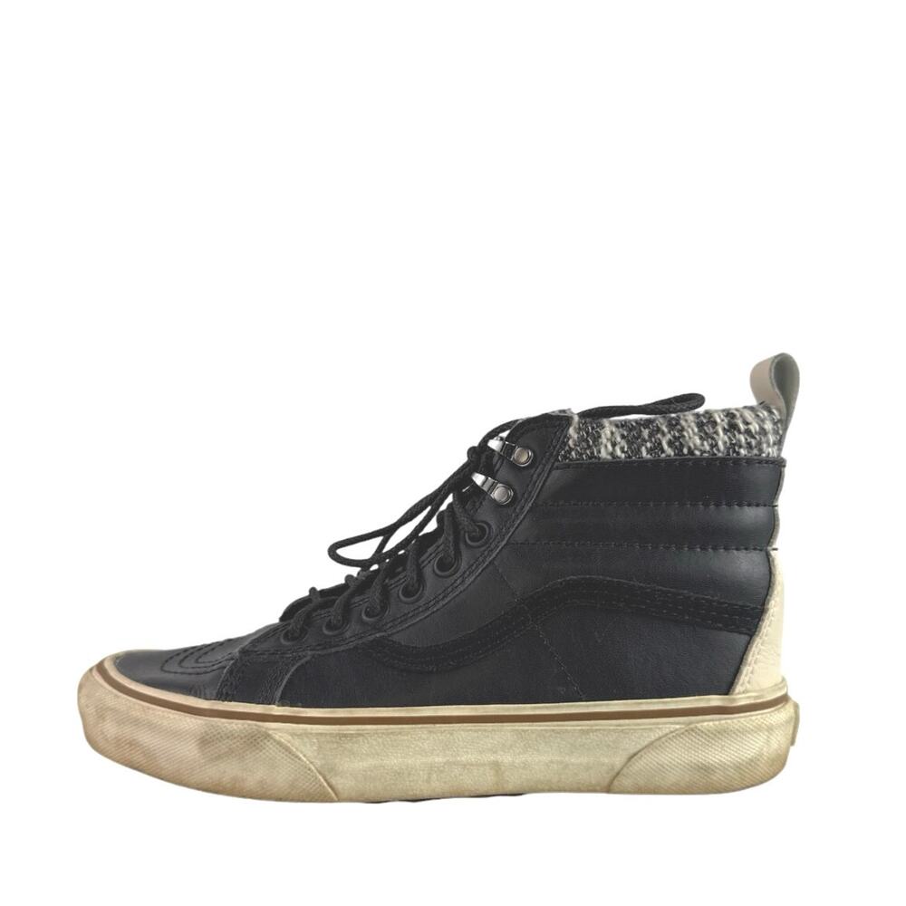 Vans SKATE SK8 Unisex Black White High Top Lace Up Sneakers Shoes Size M-5 F-6.5